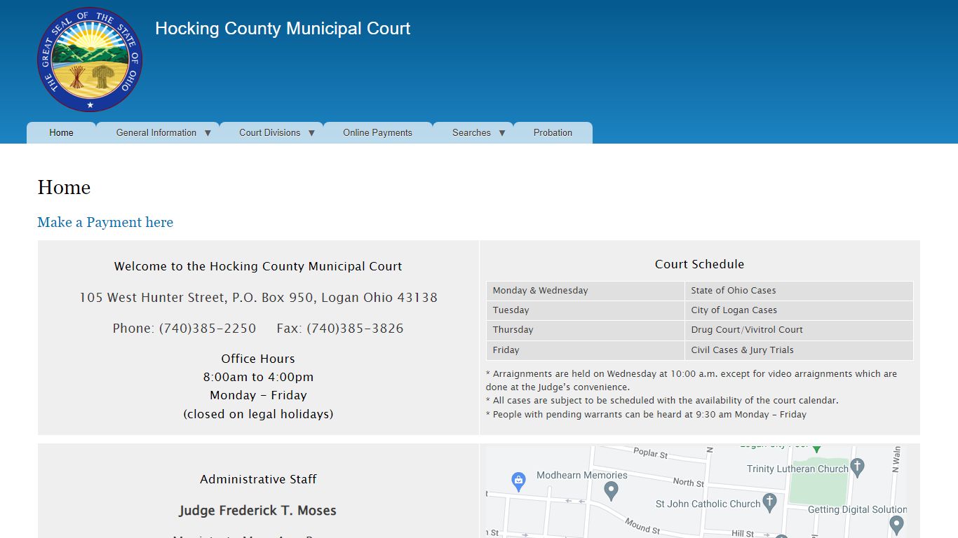 Home‏‏‎ | Hocking County Municipal Court